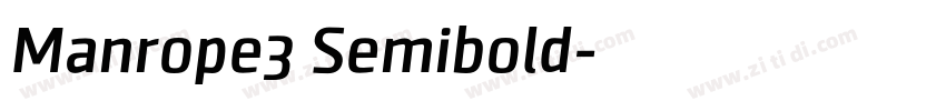 Manrope3 Semibold字体转换